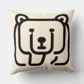 力強いクマのアイコン BOAZ クッション (裏面)