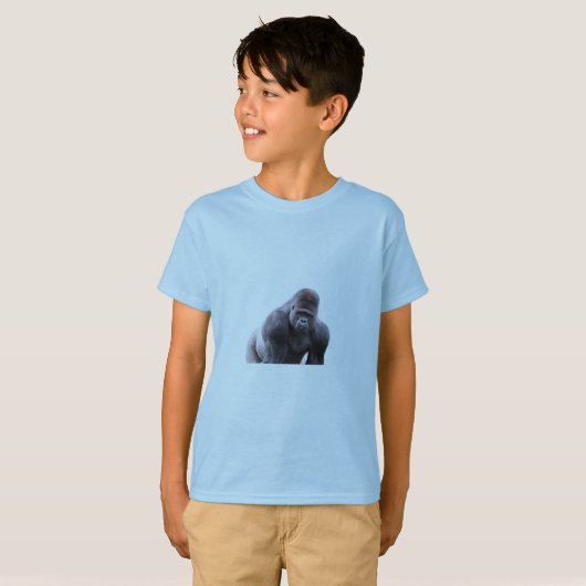 力強いゴリラパワー – キッズTシャツコレクション Tシャツ (正面フル)