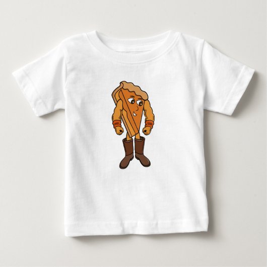 力強いパイを履くブーツ ベビーTシャツ (正面)