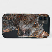 力強いピットブル犬の顔 動物の美意識 Case-Mate iPhoneケース (裏面(横))