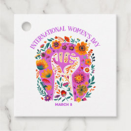 力強いフローラ国際的拳の女の日 フェイバータグ