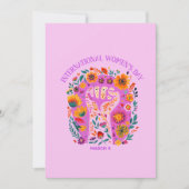 力強いフローラ国際的拳の女の日 招待状 (正面)