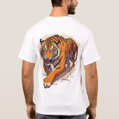 力強い充電トラ Tシャツ (裏面)