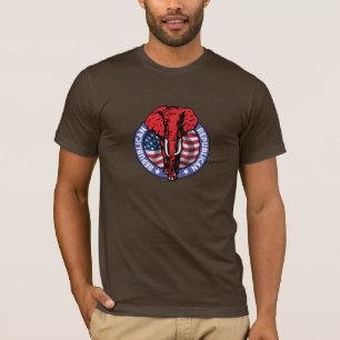 力強い共和党の象 Tシャツ