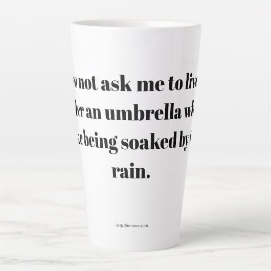 力強い名言 カフェラテマグ (正面)