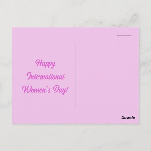 力強い国際的拳の女の日 ポストカード (裏面)