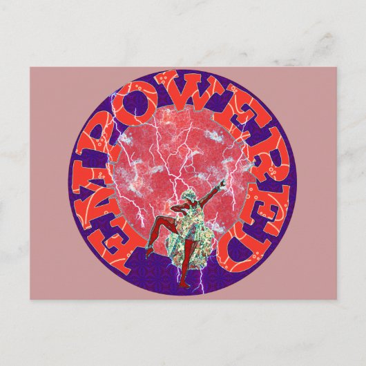 力強い女性 ポストカード (正面)