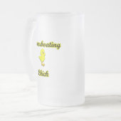 力強い女 フロストグラスビールジョッキ (正面左)