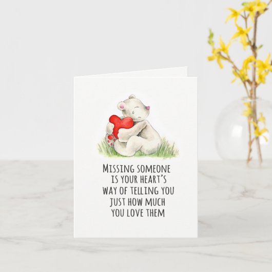 力強い抱擁のハートの哀悼の言葉の悔やみや弔慰カード カード (黄色い花)