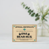 力強い抱擁の証明書カード 割引カード (スタンド正面)