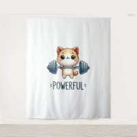 力強い猫持ち上げウェイト、かわいいジム子猫アート