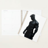力強い男性の黒い彫刻アートプランナー プランナー手帳 (ディスプレー)