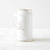 力強い花の女性 ビールジョッキ (正面左)