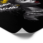 力強い言葉を持つ素晴らしいアフロ・ブラックの女性 ポスター (角)