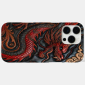 力強い赤龍の彫刻芸術 Case-Mate iPhoneケース (裏面 (横))
