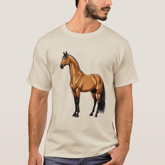 力強い馬 Tシャツ (正面)