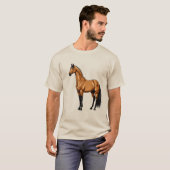 力強い馬 Tシャツ (正面フル)