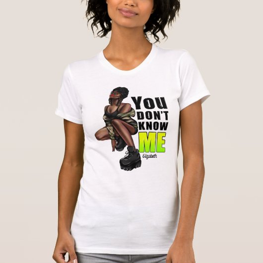 力強い黒人女性の自信 Tシャツ (正面)
