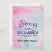 力強い 勇気ある クリスチャンの母の日 シーズンカード (正面)