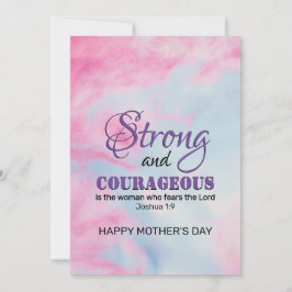 力強い 勇気ある クリスチャンの母の日 シーズンカード