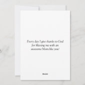 力強い 勇気ある クリスチャンの母の日 シーズンカード (裏面)