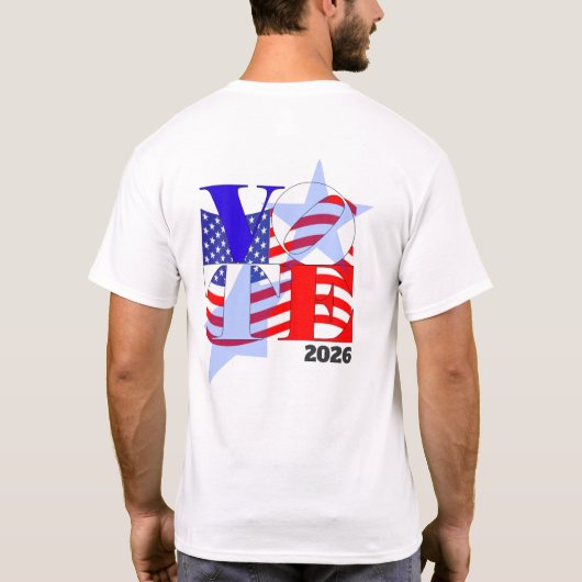力強く投票しよう Tシャツ (裏面)