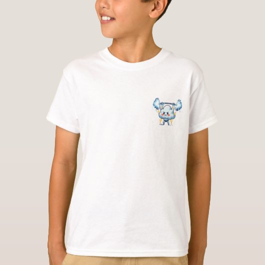 力持ちの雷雲の子供服 Tシャツ (正面)