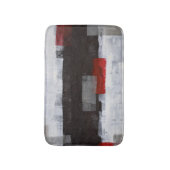 「力旅行」の灰色および赤い抽象美術 バスマット (正面縦)