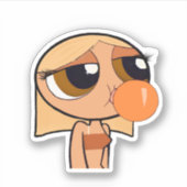 力自慢の女の子 シール (正面)