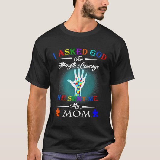 力頼と勇気を与えてくださる神 Tシャツ (正面)