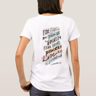 力、愛と自己規律 – 2テモテ1:7 Tシャツ