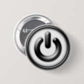 力: 白黒(白い) 缶バッジ (正面&裏面)