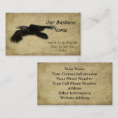 功妙な単独黒いカラス 名刺 (正面/裏面)