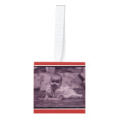 "加えあなたの自身の写真"の立方体のオーナメント キューブオーナメント (正面)