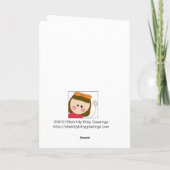 加えて下さいあなた自身の文字の休日カード(女の子)を シーズンカード (裏面)