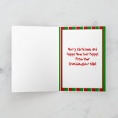 加えて下さいあなた自身の文字の休日カード(女の子)を シーズンカード (内部)