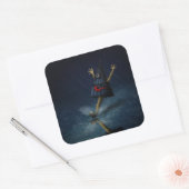 加佐伯化日本の傘幽霊雨の日 スクエアシール (封筒)