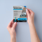 加圧動力洗浄プロフェッショナル洗浄フライヤー チラシ (手)