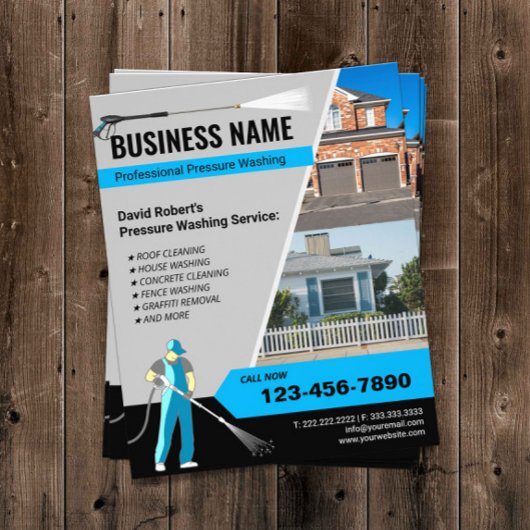 加圧動力洗浄プロフェッショナル洗浄フライヤー チラシ