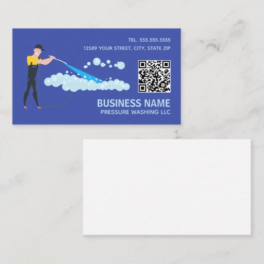 加圧洗浄カスタムQR 名刺 (正面/裏面)