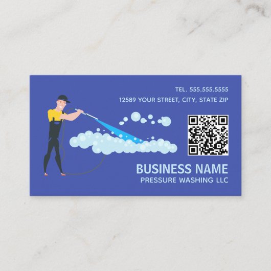 加圧洗浄カスタムQR 名刺 (正面)