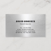 加圧洗浄プロフェッショナル黒金属洗浄 名刺 (裏面)