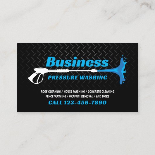 加圧洗浄プロフェッショナル黒金属洗浄 名刺 (正面)