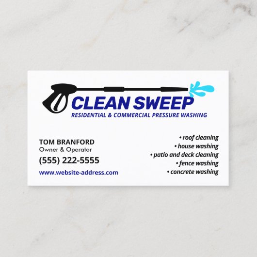 加圧洗浄力愛国洗浄洗浄 名刺 (正面)