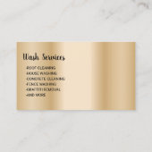 加圧洗浄力洗浄金ゴールドモダン洗浄 名刺 (裏面)