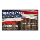 加圧洗浄力清掃愛国木材 マグネット名刺 (正面)