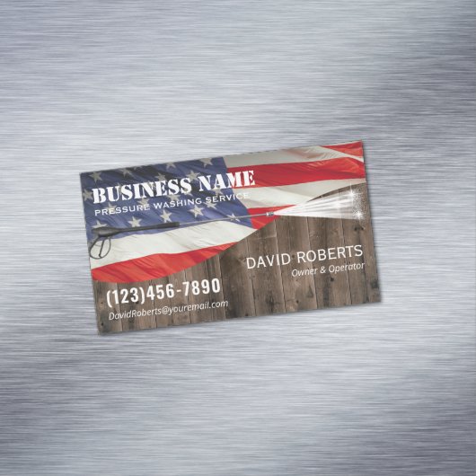 加圧洗浄力清掃愛国木材 マグネット名刺 (インサイチュ)