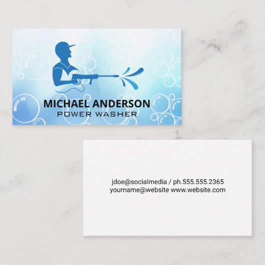 加圧洗浄器サービス | シャボン 名刺 (正面/裏面)