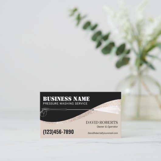 加圧洗浄式動力洗浄プロフェッショナル洗浄 名刺 (スタンド正面)