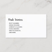 加圧洗浄式動力洗浄機洗浄サービス 名刺 (裏面)